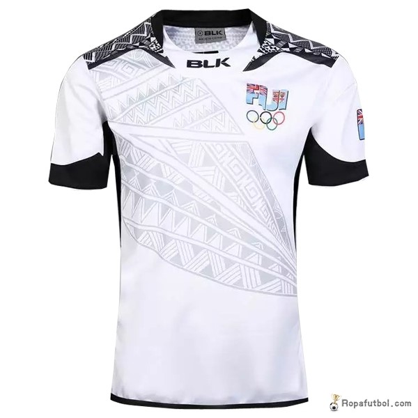 Camiseta Rugby Fiyi BLK Replica Primera Ropa 2016/17 Blanco